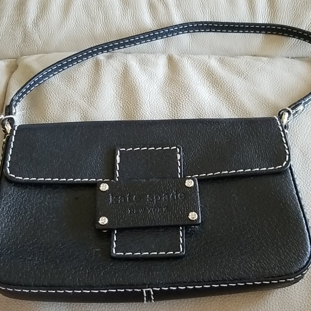 Kate spade  black pebbled  mini bag